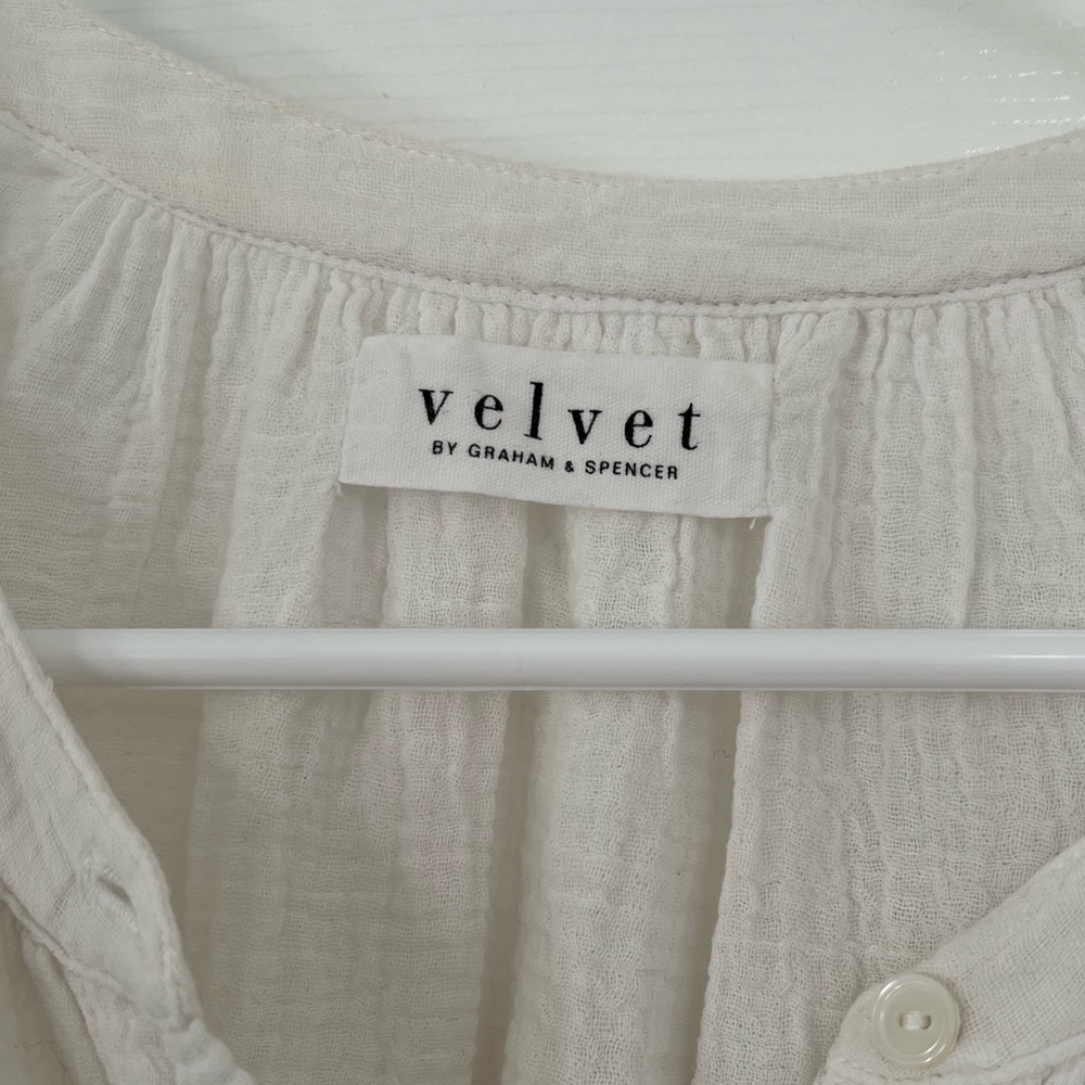 Velvet cotton gauze top size S